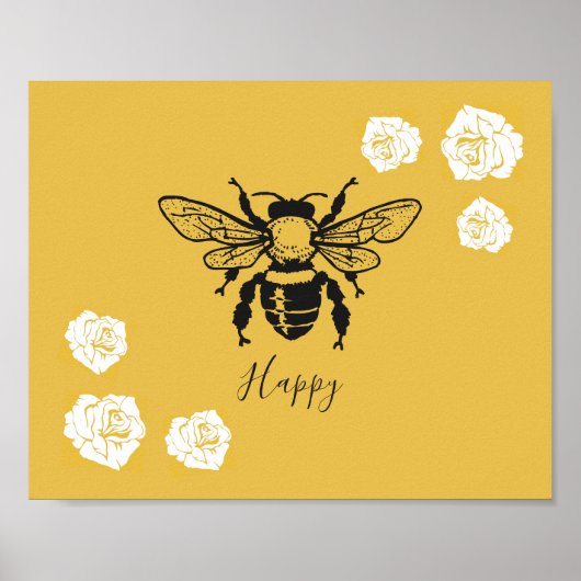 Bee Happy Poster ポスター (正面)