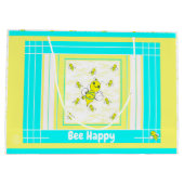 Bee Happy Present Gift Wrap ラージペーパーバッグ (裏面)