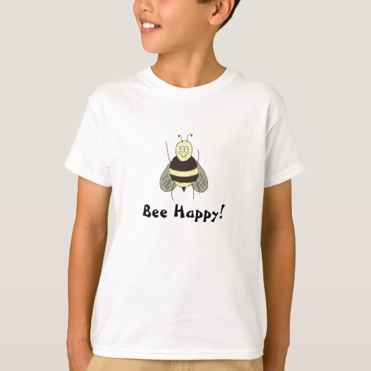 Bee Happy TシャツケラLindsey Child Kid Tシャツ (正面)