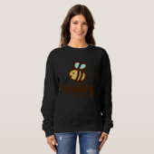 Bee Happy Tees Be Happy Cute Bee スウェットシャツ (正面フル)