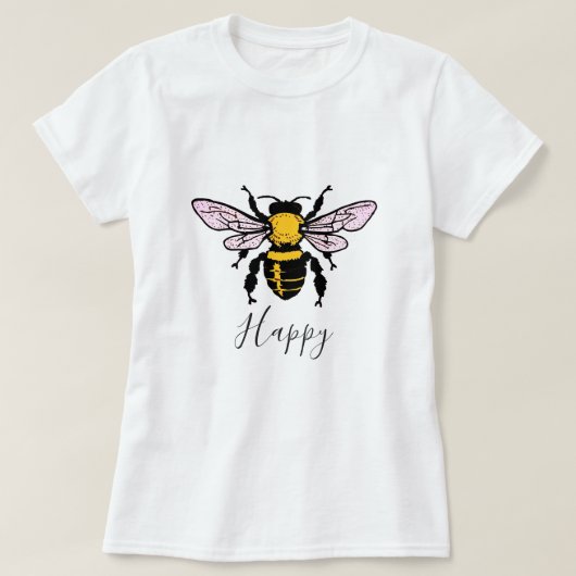 Bee Happy Women's Tシャツ (デザイン正面)