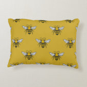 Bee Haven:ヴィンテージ黄色 アクセントクッション (裏面)