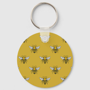 Bee Haven:ヴィンテージ黄色 キーホルダー