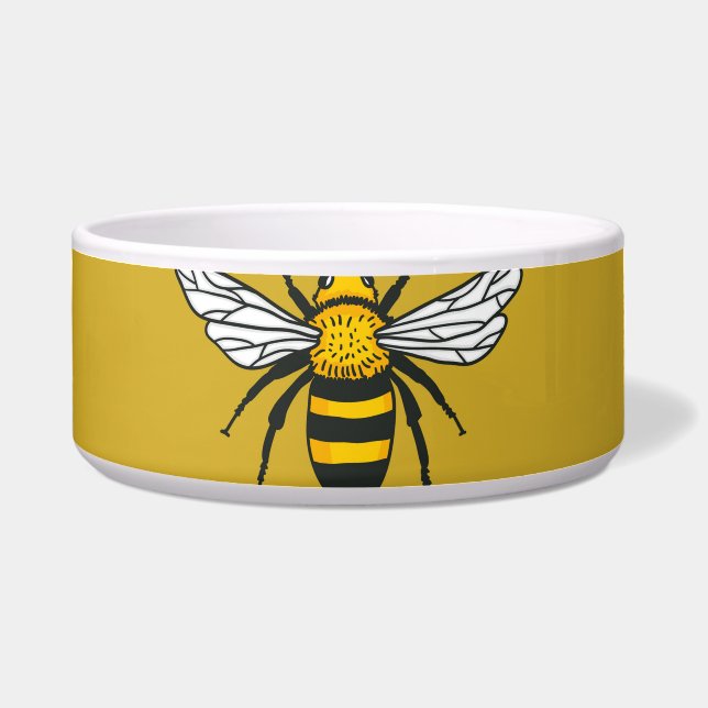 Bee Haven:ヴィンテージ黄色 ボウル (正面)
