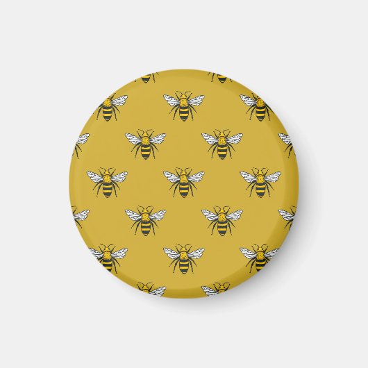 Bee Haven:ヴィンテージ黄色 マグネット (正面)