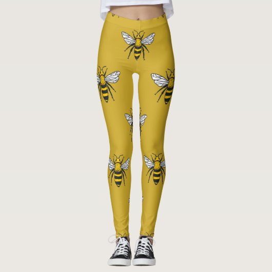 Bee Haven:ヴィンテージ黄色 レギンス (正面)