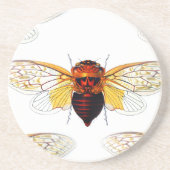 bee hibiscusgarde art コースター (正面)