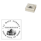 Bee HiveとBees #1 Heraldicヴィンテージ名アドレス ラバースタンプ (押印)