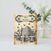 Bee Hiveヴィンテージパーソナライズされたはがき ポストカード (スタンド正面)