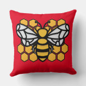 bee hive編集可能装飾用クッション クッション (裏面)