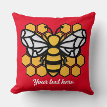 bee hive編集可能装飾用クッション