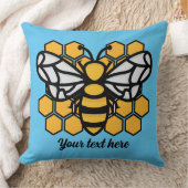 bee hive編集可能装飾用クッション クッション (ブランケット)