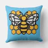bee hive編集可能装飾用クッション クッション (裏面)