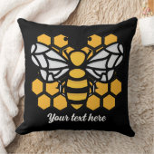 bee hive編集可能装飾用クッション クッション (ブランケット)