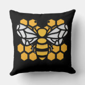 bee hive編集可能装飾用クッション クッション (裏面)