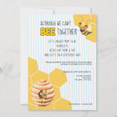 Bee Hive Baby Shower By Mailで一緒に行けない 招待状 (正面)