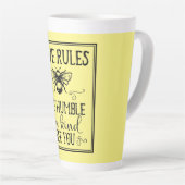 Bee Hive Rulesワードアート カフェラテマグ (右アングル)