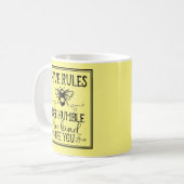 Bee Hive Rulesワードアート コーヒーマグカップ (正面左)