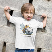 Bee Holding Soccer Ball Artwork Tシャツ