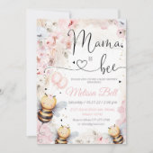 Bee Honey招待Baby shower Mama to beeベビー 招待状 (正面)