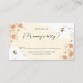 Bee Honey Boho Wildflower How Big Is Mommy's Belly エンクロージャーカード (正面)