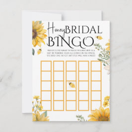 Bee Honey Bridal Shower Bingo Game ノートカード