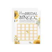 Bee Honey Bridal Shower Bingo Game ノートカード (正面/裏面インサイチュ)