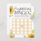 Bee Honey Bridal Shower Bingo Game ノートカード (正面/裏面)