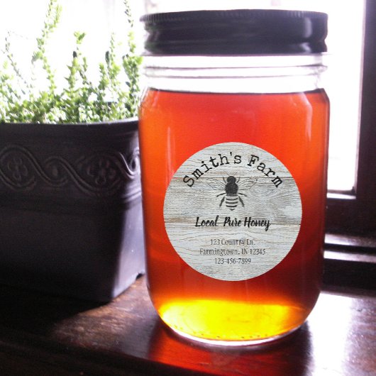 Bee Honey Business Product 3インチラウンドステッカー ラウンドシール