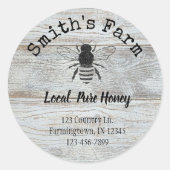 Bee Honey Business Product 3インチラウンドステッカー ラウンドシール (正面)