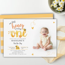 Bee Honey Theme Whimsical Cute Photo 1st Birthday