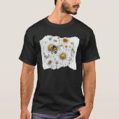 Bee Honeybee Daisy Flowers Tシャツ (正面)