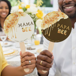 Bee Honeycomb Baby Shower Mom Dad  Guess Who Game ハンドファン