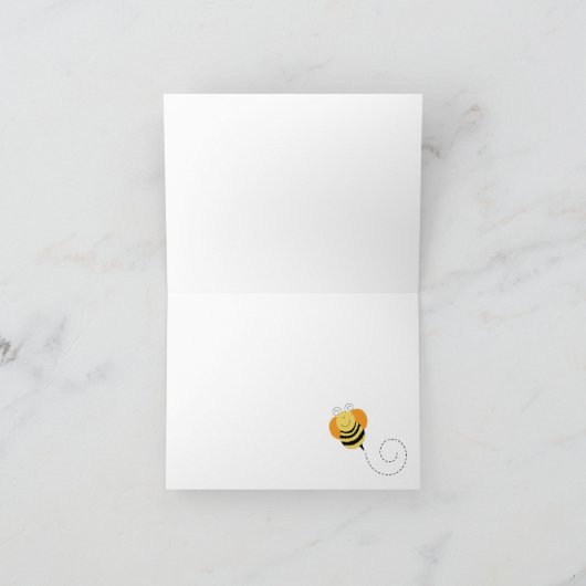 Bee Hopのまわりに折り畳み感謝の気持ち サンキューカード (内部)