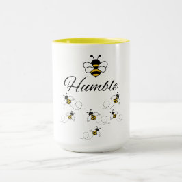 BEE HUMBLE ツー トーン イエロー ホワイト モチベーション マグカップ