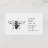 Bee In Circle BusinessおよびProfileカード 名刺 (裏面)
