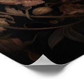 Bee In Dark Flower, Wild Moody Bumlebee Print ポスター (角)
