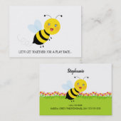 Bee in Tulip Garden 遊 Date Calling Card コーリングカード (正面/裏面)