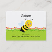 Bee in Tulip Garden 遊 Date Calling Card コーリングカード (裏面)
