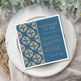 Bee Indigoのパートナーのおもしろいファクトシャワー スタンダードランチョンナプキン