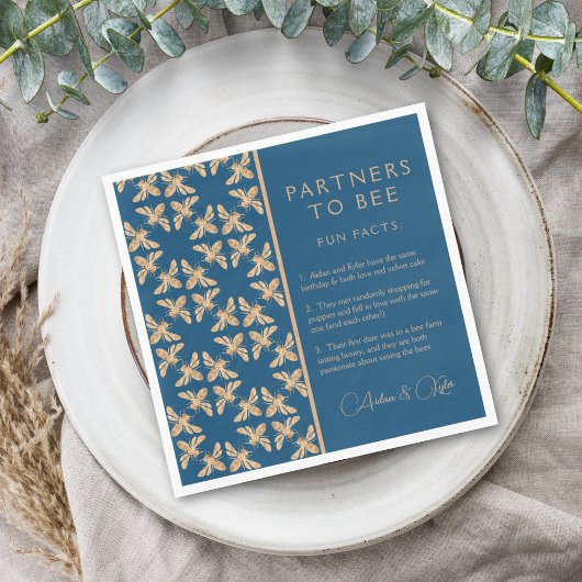 Bee Indigoのパートナーのおもしろいファクトシャワー スタンダードランチョンナプキン
