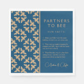 Bee Indigoのパートナーのおもしろいファクトシャワー スタンダードランチョンナプキン (正面)