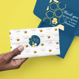 Bee-Ing Here赤ちゃんシャワーステッカー ラウンドシール