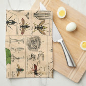 Bee Insect Bug Wasp Natural History Bees キッチンタオル (四つ折り)