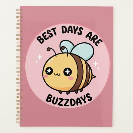 Bee Journal – Cute Pastel Bumblebee Notebook プランナー手帳 (正面)