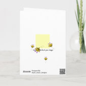 Bee Joyous お洒落フローラ折りグリーティングカード カード (裏面)