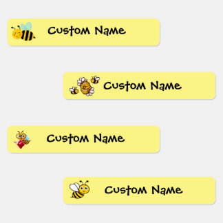 Bee Kids防水名ラベルスクール用品 ラベル