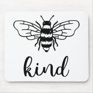 Bee Kindブラックマウスパッド マウスパッド