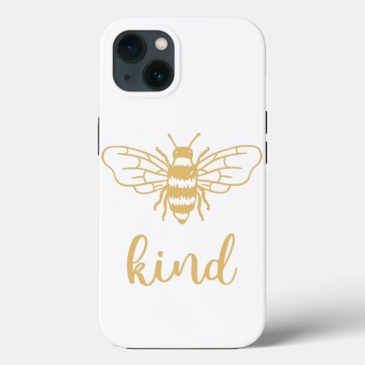 Bee Kind金ゴールドケースメイトiPhoneケース Case-Mate iPhoneケース (裏面)