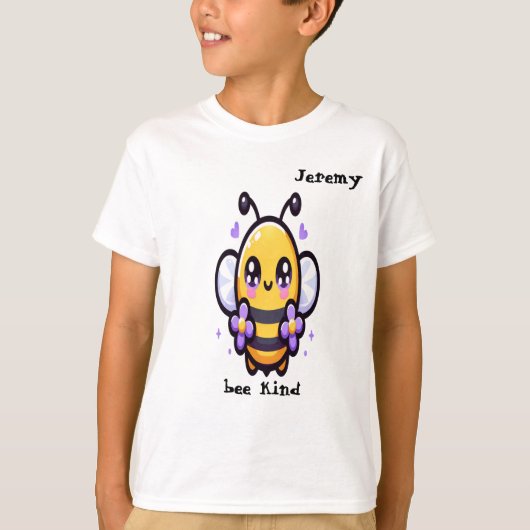 「bee kind」かわいいカスタマイズ可能Boy's Tシャツ (正面)